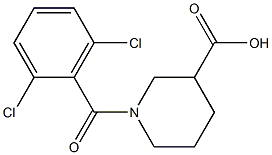 1-[(2,6-dichlorophenyl)carbonyl]piperidine-3-carboxylic acid 구조식 이미지