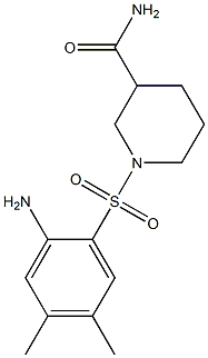 1-[(2-amino-4,5-dimethylbenzene)sulfonyl]piperidine-3-carboxamide Structure