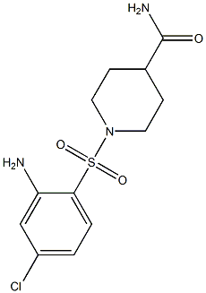 1-[(2-amino-4-chlorobenzene)sulfonyl]piperidine-4-carboxamide Structure