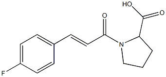 1-[(2E)-3-(4-fluorophenyl)prop-2-enoyl]pyrrolidine-2-carboxylic acid Structure