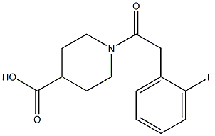 1-[(2-fluorophenyl)acetyl]piperidine-4-carboxylic acid Structure