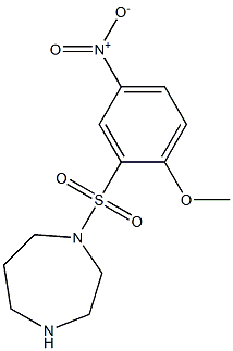 1-[(2-methoxy-5-nitrobenzene)sulfonyl]-1,4-diazepane Structure