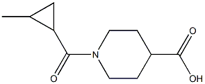 1-[(2-methylcyclopropyl)carbonyl]piperidine-4-carboxylic acid 구조식 이미지