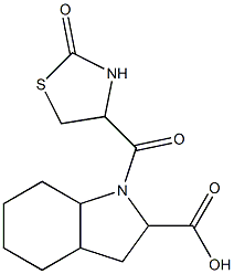 1-[(2-oxo-1,3-thiazolidin-4-yl)carbonyl]-octahydro-1H-indole-2-carboxylic acid 구조식 이미지