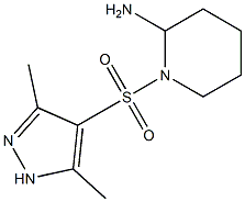 1-[(3,5-dimethyl-1H-pyrazole-4-)sulfonyl]piperidin-2-amine 구조식 이미지
