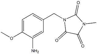 1-[(3-amino-4-methoxyphenyl)methyl]-3-methylimidazolidine-2,4,5-trione 구조식 이미지