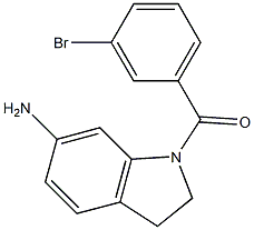 1-[(3-bromophenyl)carbonyl]-2,3-dihydro-1H-indol-6-amine Structure