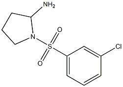 1-[(3-chlorobenzene)sulfonyl]pyrrolidin-2-amine Structure