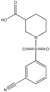 1-[(3-cyanobenzene)sulfonyl]piperidine-3-carboxylic acid Structure