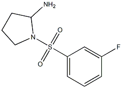 1-[(3-fluorobenzene)sulfonyl]pyrrolidin-2-amine Structure