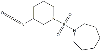 1-[(3-isocyanatopiperidine-1-)sulfonyl]azepane 구조식 이미지