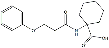 1-[(3-phenoxypropanoyl)amino]cyclohexanecarboxylic acid 구조식 이미지