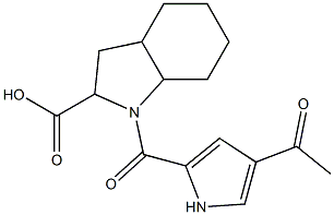 1-[(4-acetyl-1H-pyrrol-2-yl)carbonyl]octahydro-1H-indole-2-carboxylic acid 구조식 이미지