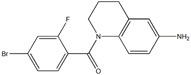 1-[(4-bromo-2-fluorophenyl)carbonyl]-1,2,3,4-tetrahydroquinolin-6-amine 구조식 이미지