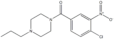 1-[(4-chloro-3-nitrophenyl)carbonyl]-4-propylpiperazine 구조식 이미지