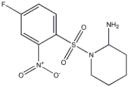 1-[(4-fluoro-2-nitrobenzene)sulfonyl]piperidin-2-amine 구조식 이미지