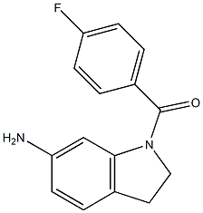 1-[(4-fluorophenyl)carbonyl]-2,3-dihydro-1H-indol-6-amine 구조식 이미지