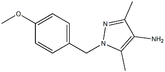 1-[(4-methoxyphenyl)methyl]-3,5-dimethyl-1H-pyrazol-4-amine 구조식 이미지