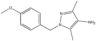 1-[(4-methoxyphenyl)methyl]-3,5-dimethyl-1H-pyrazol-4-amine Structure