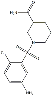 1-[(5-amino-2-chlorobenzene)sulfonyl]piperidine-3-carboxamide 구조식 이미지