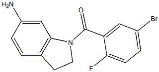 1-[(5-bromo-2-fluorophenyl)carbonyl]-2,3-dihydro-1H-indol-6-amine Structure