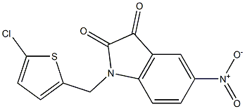 1-[(5-chlorothiophen-2-yl)methyl]-5-nitro-2,3-dihydro-1H-indole-2,3-dione Structure