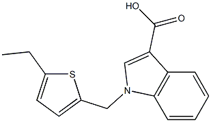 1-[(5-ethylthiophen-2-yl)methyl]-1H-indole-3-carboxylic acid 구조식 이미지