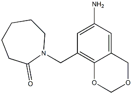 1-[(6-amino-2,4-dihydro-1,3-benzodioxin-8-yl)methyl]azepan-2-one Structure