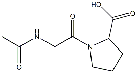 1-[(acetylamino)acetyl]pyrrolidine-2-carboxylic acid 구조식 이미지