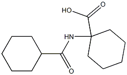 1-[(cyclohexylcarbonyl)amino]cyclohexanecarboxylic acid Structure