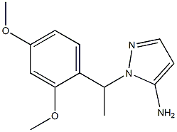 1-[1-(2,4-dimethoxyphenyl)ethyl]-1H-pyrazol-5-amine 구조식 이미지