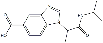 1-[1-(propan-2-ylcarbamoyl)ethyl]-1H-1,3-benzodiazole-5-carboxylic acid Structure