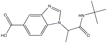 1-[1-(tert-butylcarbamoyl)ethyl]-1H-1,3-benzodiazole-5-carboxylic acid Structure