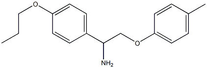 1-[1-amino-2-(4-methylphenoxy)ethyl]-4-propoxybenzene 구조식 이미지