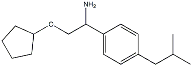 1-[1-amino-2-(cyclopentyloxy)ethyl]-4-(2-methylpropyl)benzene Structure