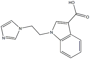 1-[2-(1H-imidazol-1-yl)ethyl]-1H-indole-3-carboxylic acid 구조식 이미지