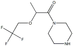 1-[2-(2,2,2-trifluoroethoxy)propanoyl]piperazine Structure