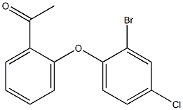 1-[2-(2-bromo-4-chlorophenoxy)phenyl]ethan-1-one Structure