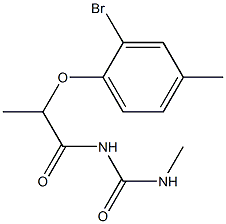 1-[2-(2-bromo-4-methylphenoxy)propanoyl]-3-methylurea 구조식 이미지