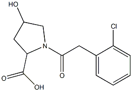 1-[2-(2-chlorophenyl)acetyl]-4-hydroxypyrrolidine-2-carboxylic acid Structure