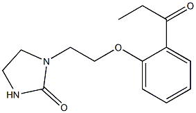 1-[2-(2-propanoylphenoxy)ethyl]imidazolidin-2-one Structure