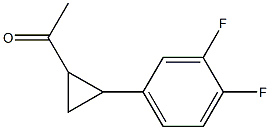 1-[2-(3,4-difluorophenyl)cyclopropyl]ethan-1-one Structure