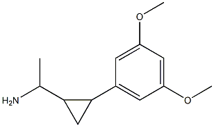 1-[2-(3,5-dimethoxyphenyl)cyclopropyl]ethan-1-amine 구조식 이미지