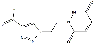 1-[2-(3,6-dioxo-1,2,3,6-tetrahydropyridazin-1-yl)ethyl]-1H-1,2,3-triazole-4-carboxylic acid Structure