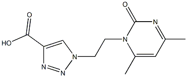 1-[2-(4,6-dimethyl-2-oxo-1,2-dihydropyrimidin-1-yl)ethyl]-1H-1,2,3-triazole-4-carboxylic acid Structure