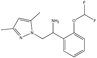 1-[2-(difluoromethoxy)phenyl]-2-(3,5-dimethyl-1H-pyrazol-1-yl)ethanamine 구조식 이미지