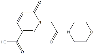 1-[2-(morpholin-4-yl)-2-oxoethyl]-6-oxo-1,6-dihydropyridine-3-carboxylic acid Structure