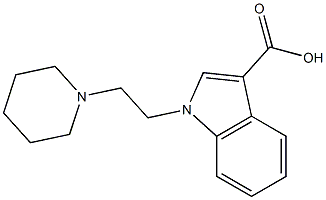 1-[2-(piperidin-1-yl)ethyl]-1H-indole-3-carboxylic acid 구조식 이미지