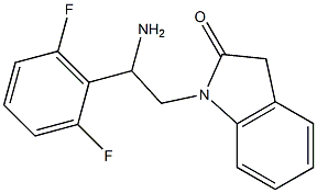 1-[2-amino-2-(2,6-difluorophenyl)ethyl]-2,3-dihydro-1H-indol-2-one 구조식 이미지