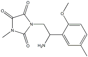 1-[2-amino-2-(2-methoxy-5-methylphenyl)ethyl]-3-methylimidazolidine-2,4,5-trione Structure